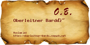 Oberleitner Bardó névjegykártya